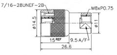 ADAPTADOR FME MASCLE a TNC MASCLE