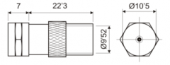 ADAPTADOR 9.5 MASCLE A F MASCLE