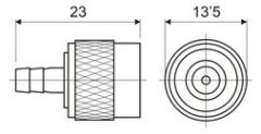 CONNECTOR TNC MASCLE CRIMPAR RG58