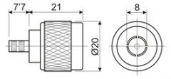 CONNECTOR N MASCLE RG-58 PER CRIMPAR