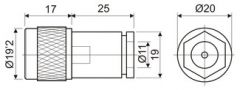 CONNECTOR N MASCLE PER CABLE RG-213 TEFLÓ