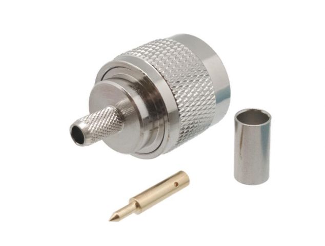 CONNECTOR N MASCLE RG58 PIN SOLDAR CABLE CRIMPAR