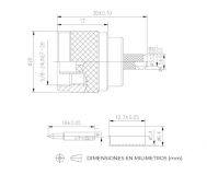 CONNECTOR N MASCLE RG58 PIN SOLDAR CABLE CRIMPAR