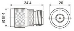 ADAPTADOR N MASCLE A PL FEMELLA (UHF)