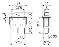 INTERRUPTOR BASCULANT C11.400 NEGRE 2P ON-OFF