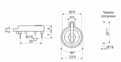 PORTAPILES 1 PILA LITI 20 MM PER CIRCUIT IMPRÈS